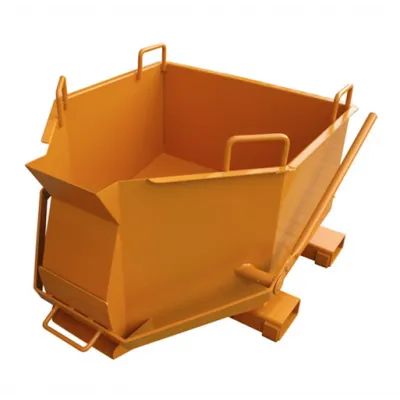 Benne à béton basculante pour chariot élévateur avec déchargement latéral