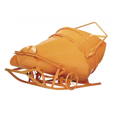 Benne à béton horizontale avec sortie latérale