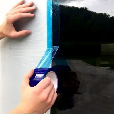 Ruban de protection pour vitrage bleu Ruban de protection pour vitrage bleu