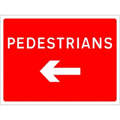 Panneau de Signalisation - Piétons à Gauche