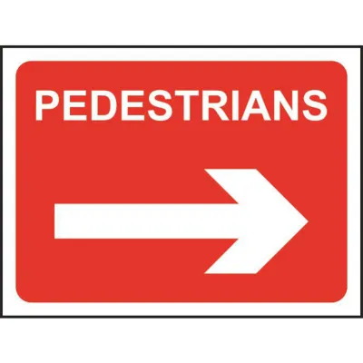 Panneau de Signalisation - Piétons à Droite Panneau de Signalisation - Piétons à Droite