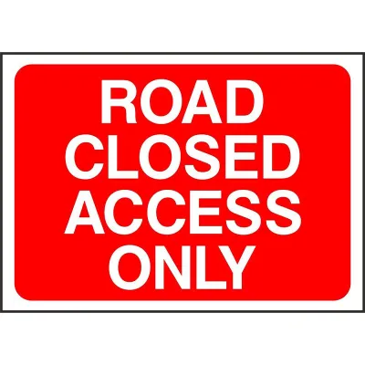 Panneau de Signalisation - Accès Fermé Sauf Travaux Panneau de Signalisation - Accès Fermé Sauf Travaux