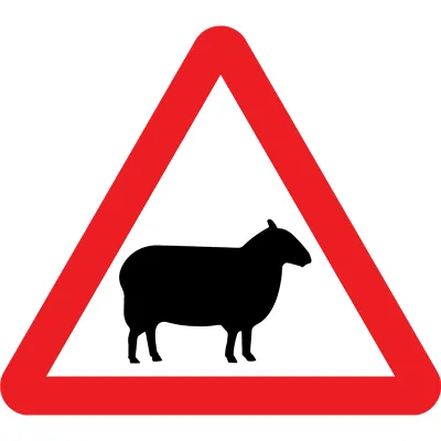Panneau de Signalisation pour Moutons Panneau de Signalisation pour Moutons