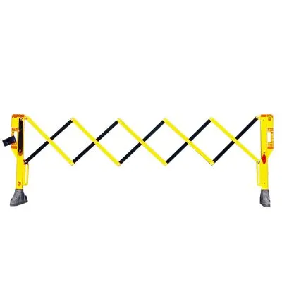 Barrière de sécurité extensible jaune et noire Barrière de sécurité extensible jaune et noire