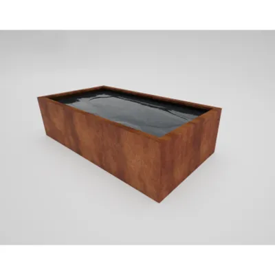 Bassin de Jardin Rectangulaire en Acier Corten Bassin de Jardin Rectangulaire en Acier Corten