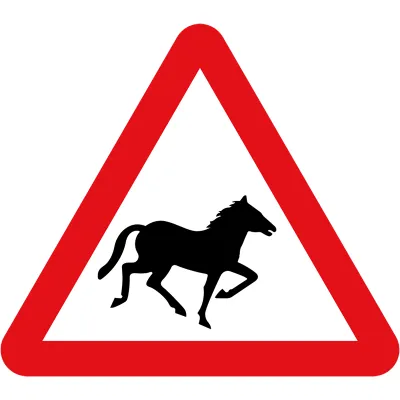 Panneau de Signalisation pour Chevaux Sauvages Panneau de Signalisation pour Chevaux Sauvages