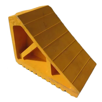 Cales de roue en caoutchouc jaune Cales de roue en caoutchouc jaune